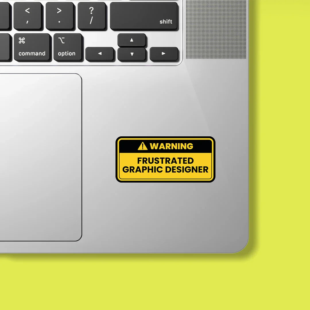 Frustrated Graphic Designer Sticker - Luxe Magics