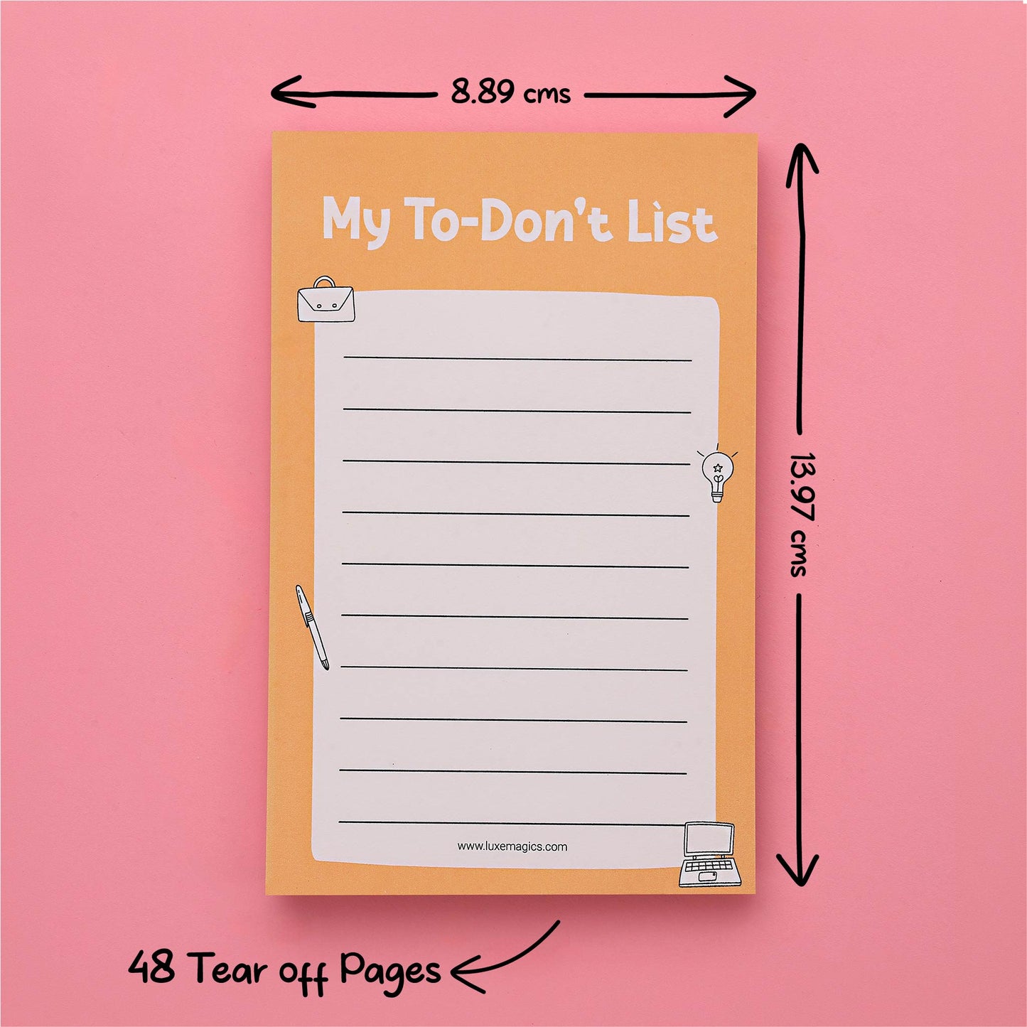 My To-Don't List Notepad