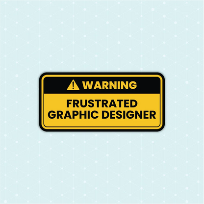 Frustrated Graphic Designer Sticker - Luxe Magics