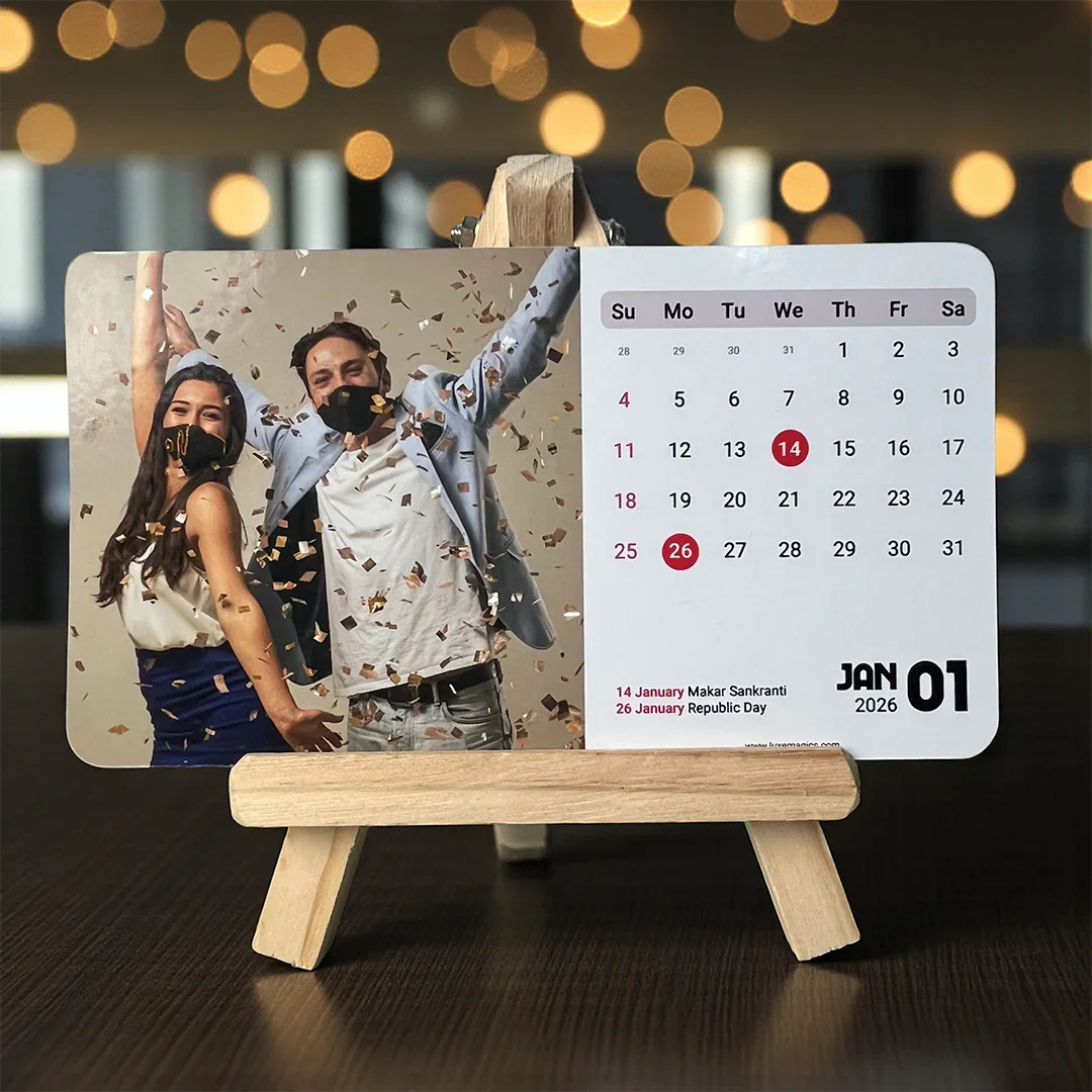 Personalised Easel Calendar Classic