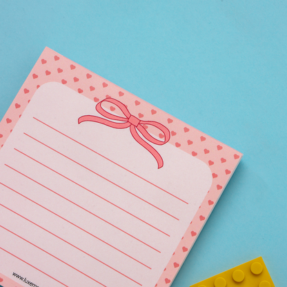 Coquette Bow Memo Pad