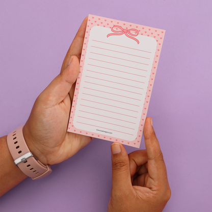 Coquette Bow Lined Notepad