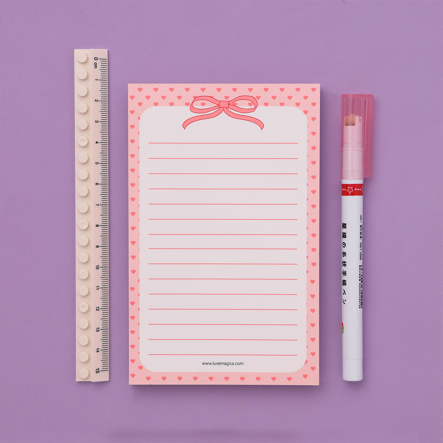 Coquette Bow Lined Notepad