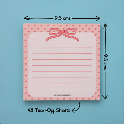 Coquette Bow Memo Pad