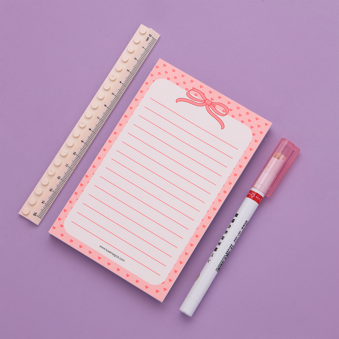 Coquette Bow Lined Notepad