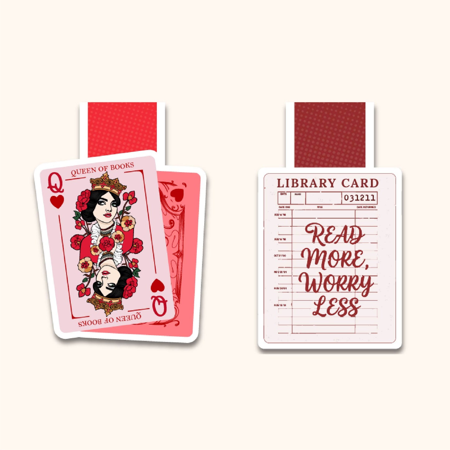 Queen of Books Magnetic Bookmark - Set of 2