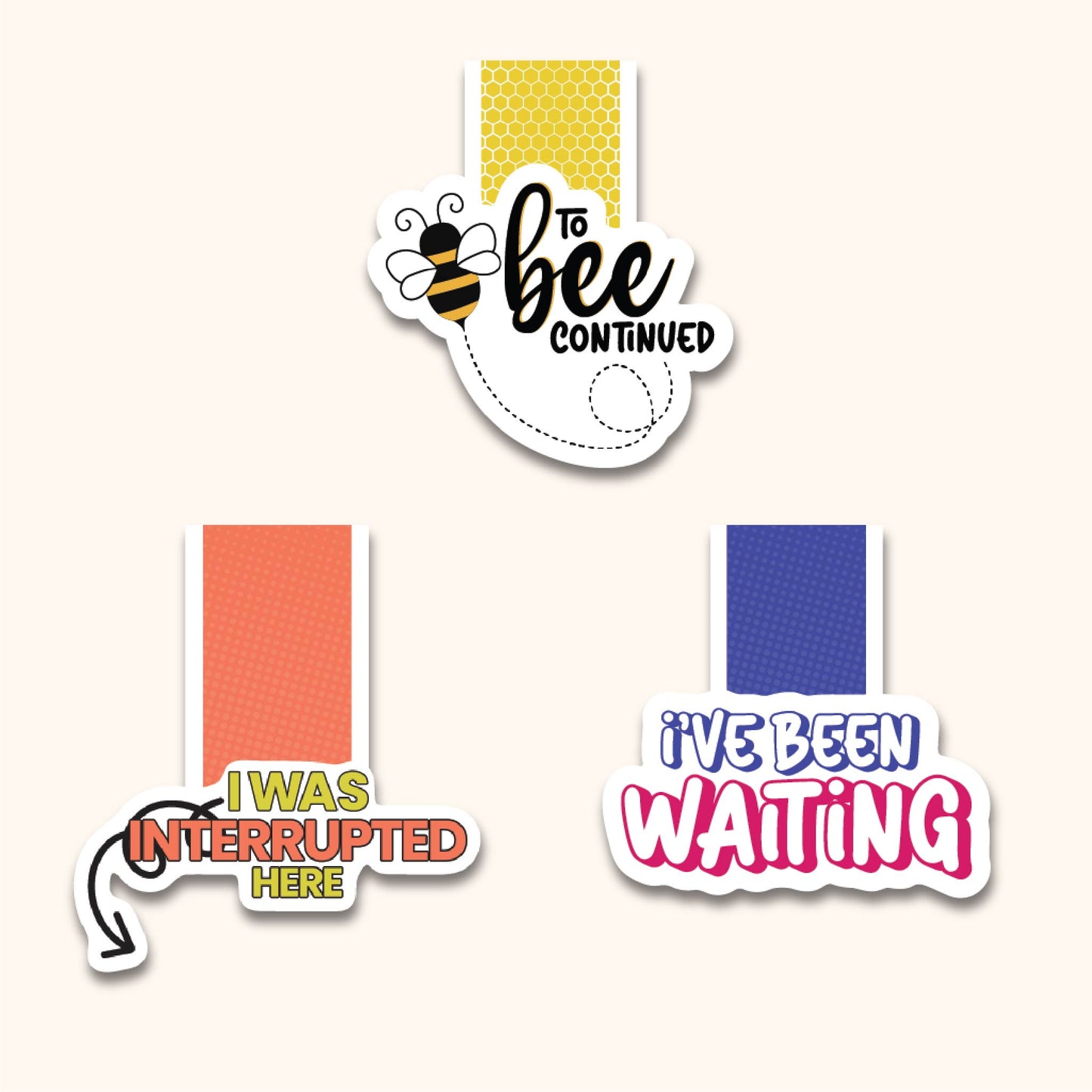 The Interrupted Reader Magnetic Bookmark - Set of 3