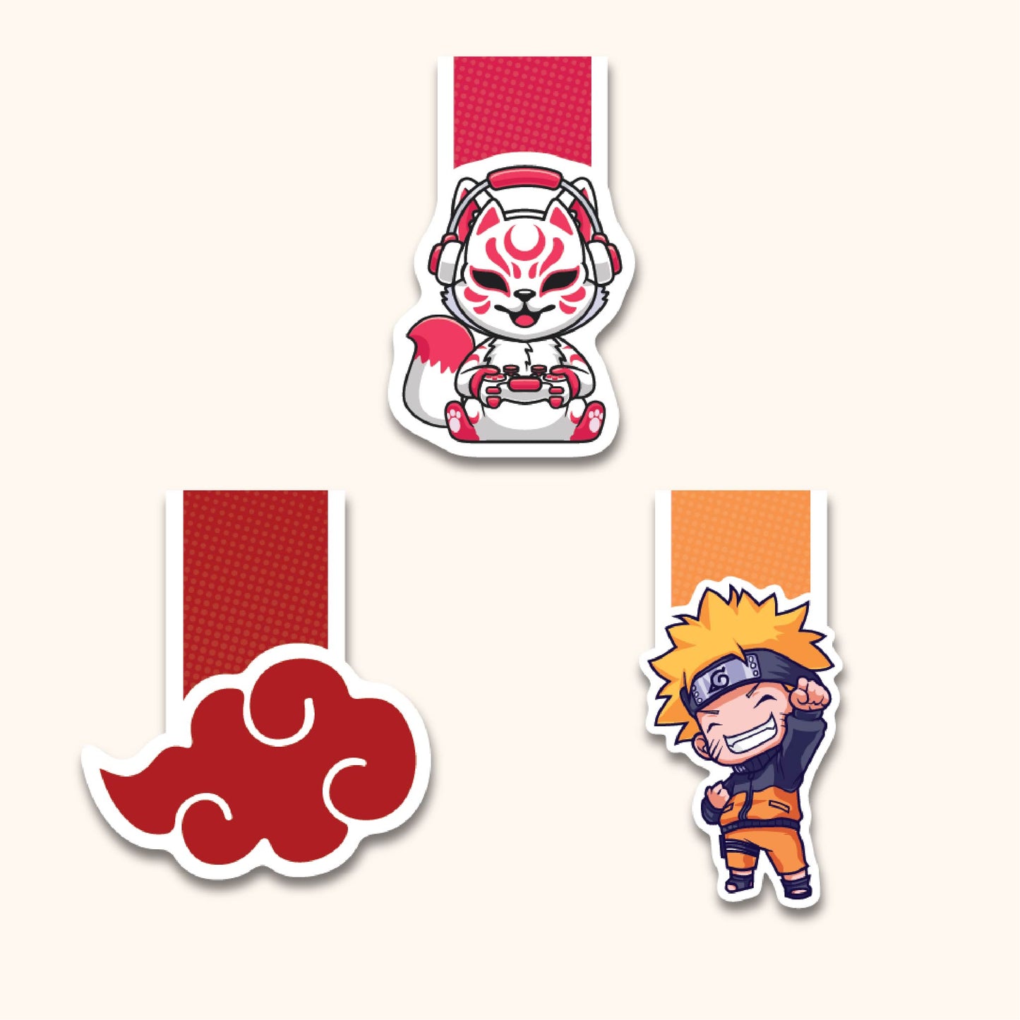 Anime Vibes Magnetic Bookmark - Set of 3