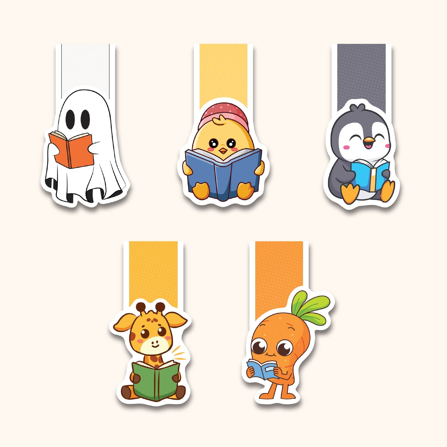 Cute Readers Magnetic Bookmark Set - Set of 5