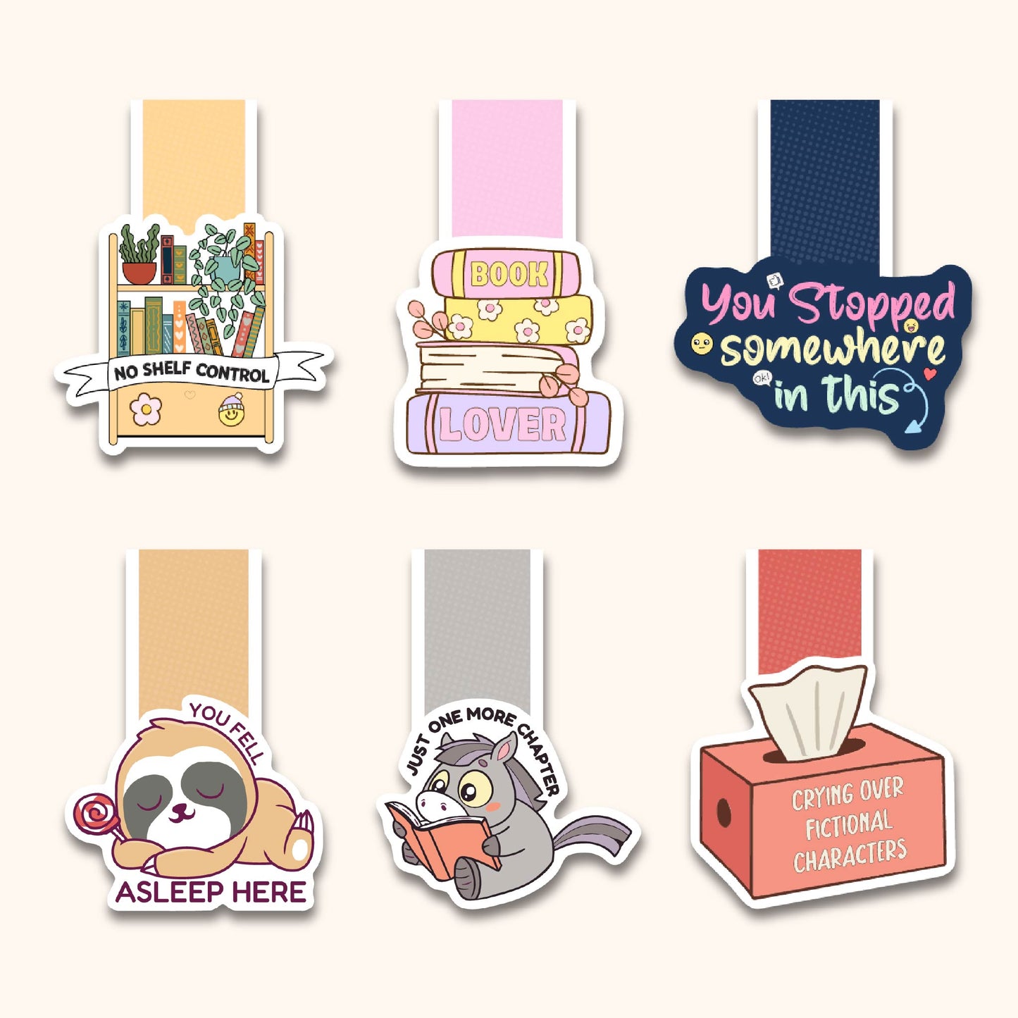 The Book Lover's Collection Magnetic Bookmark Set - Set of 6