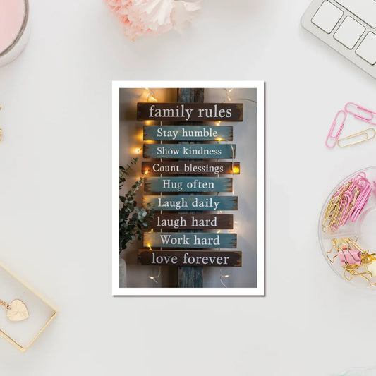 Family Rules Fridge Magnet - Luxe Magics