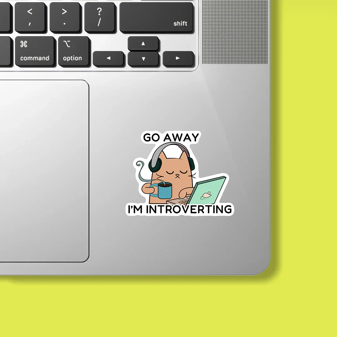 Go Away, I'M Introverting Sticker - Luxe Magics