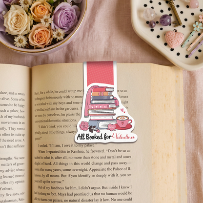 All Booked for Valentines Magnetic Bookmark - Set of 2