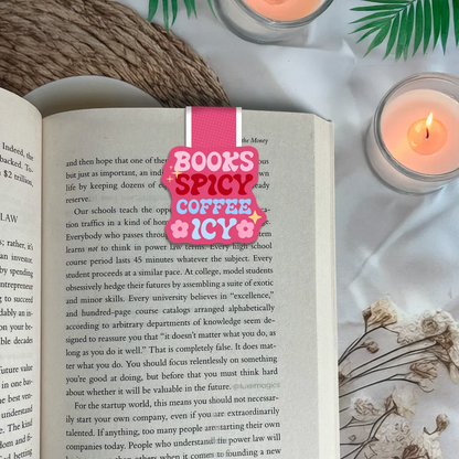 Books Spicy Coffee Icy Magnetic Bookmark