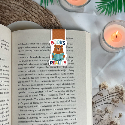 Books Over Reality Magnetic Bookmark