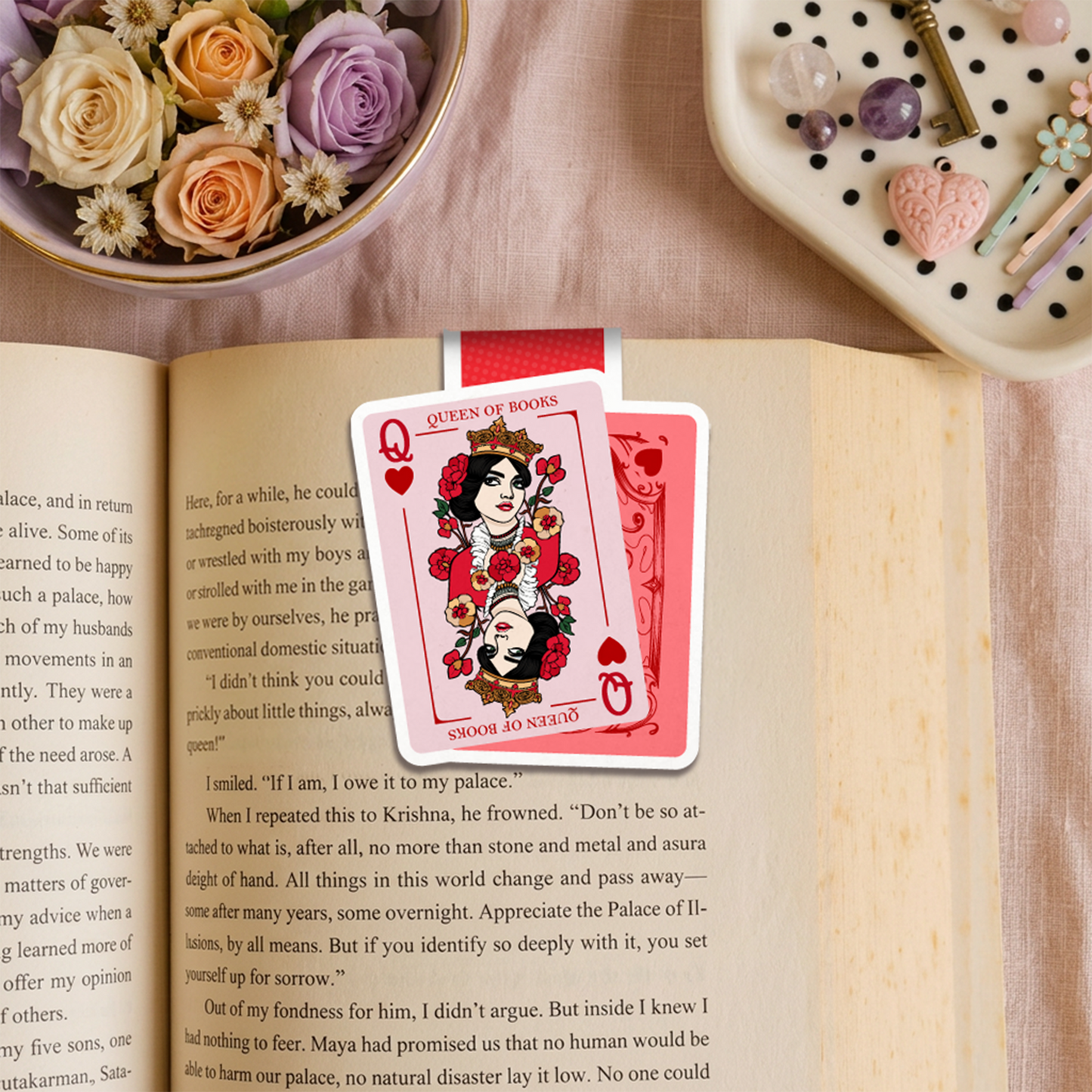 Queen of Books Magnetic Bookmark - Set of 2