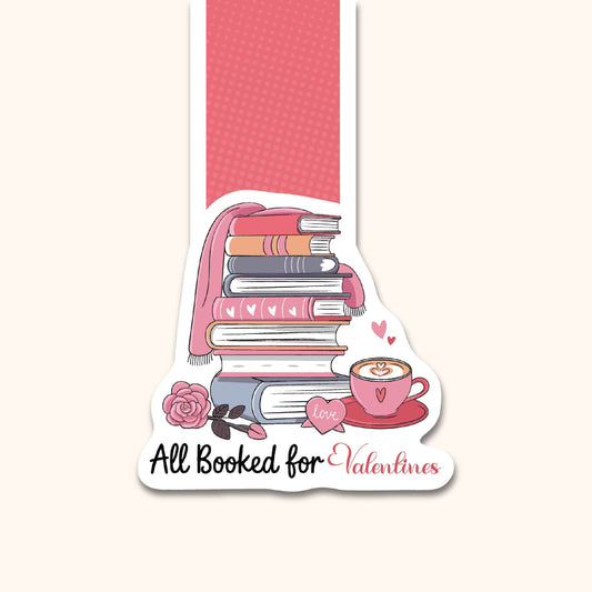 Booked Valentine Magnetic Bookmark