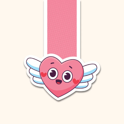 Flying Heart Magnetic Bookmark