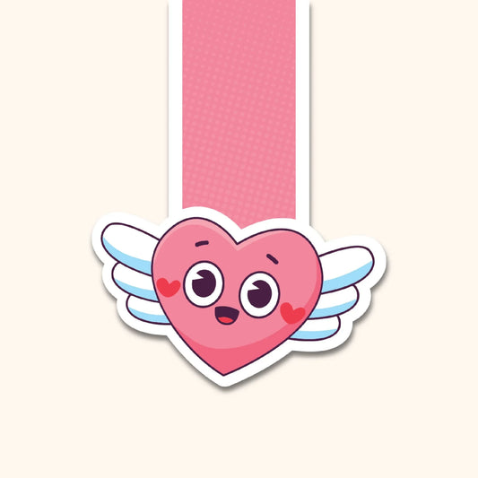 Flying Heart Magnetic Bookmark