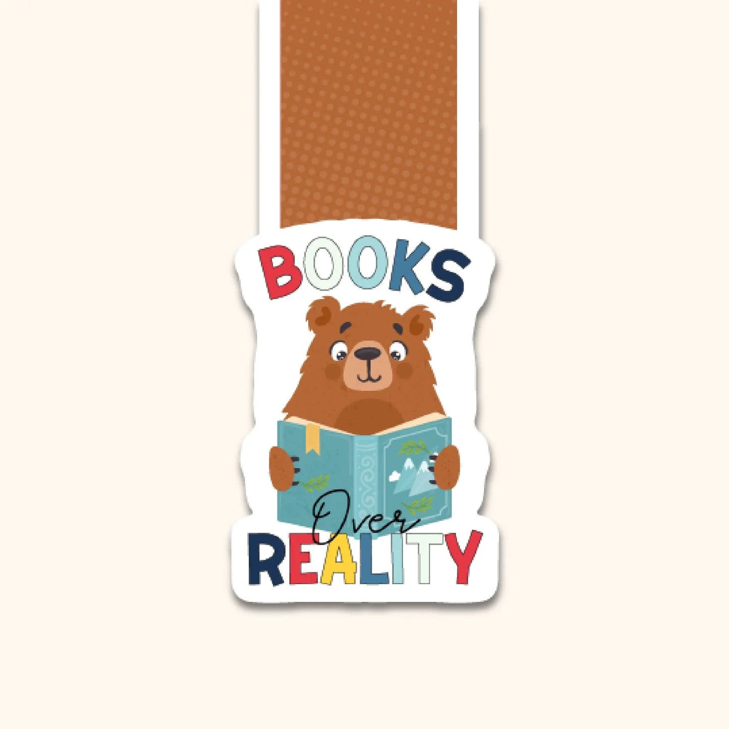 Books Over Reality Magnetic Bookmark