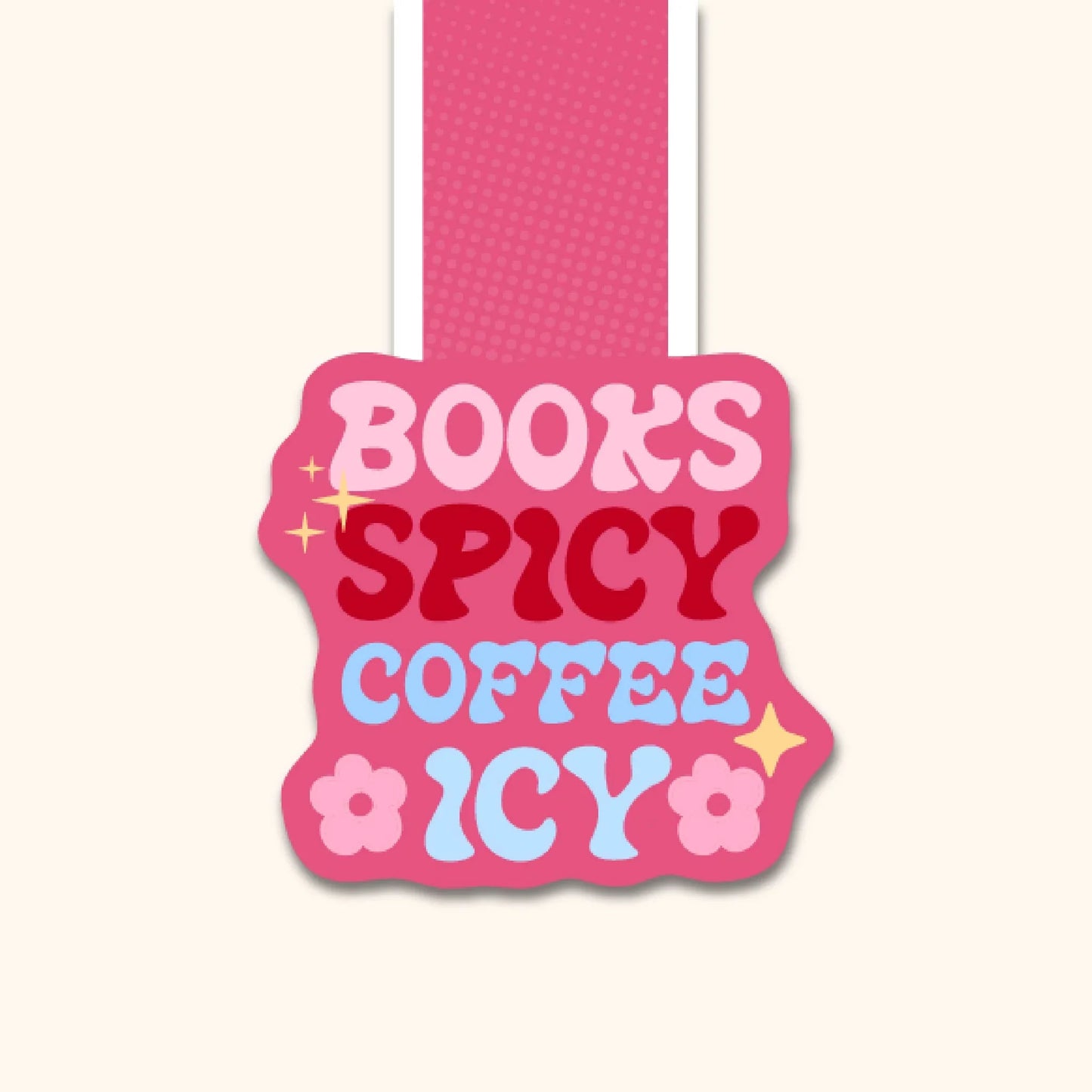 Books Spicy Coffee Icy Magnetic Bookmark