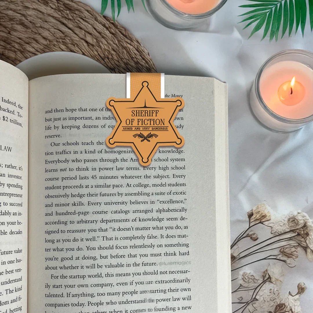 Sheriff Of Fiction Magnetic Bookmark