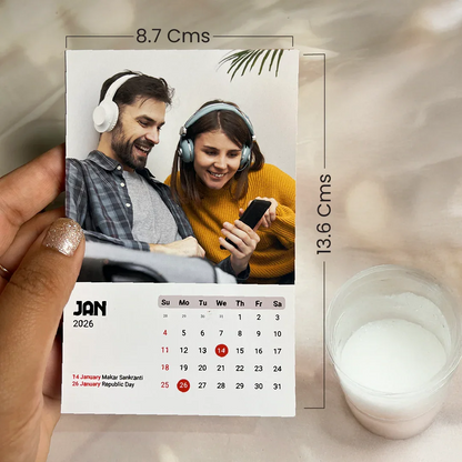 Personalised Easel Calendar Mini