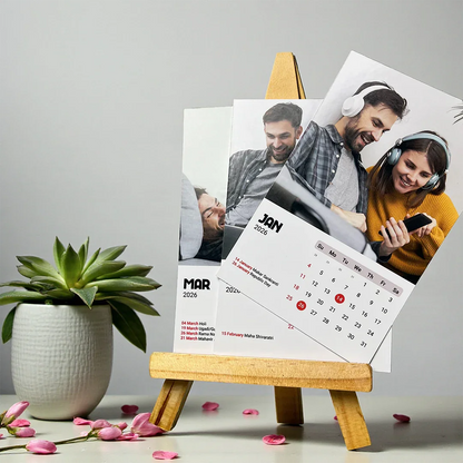 Personalised Easel Calendar Mini