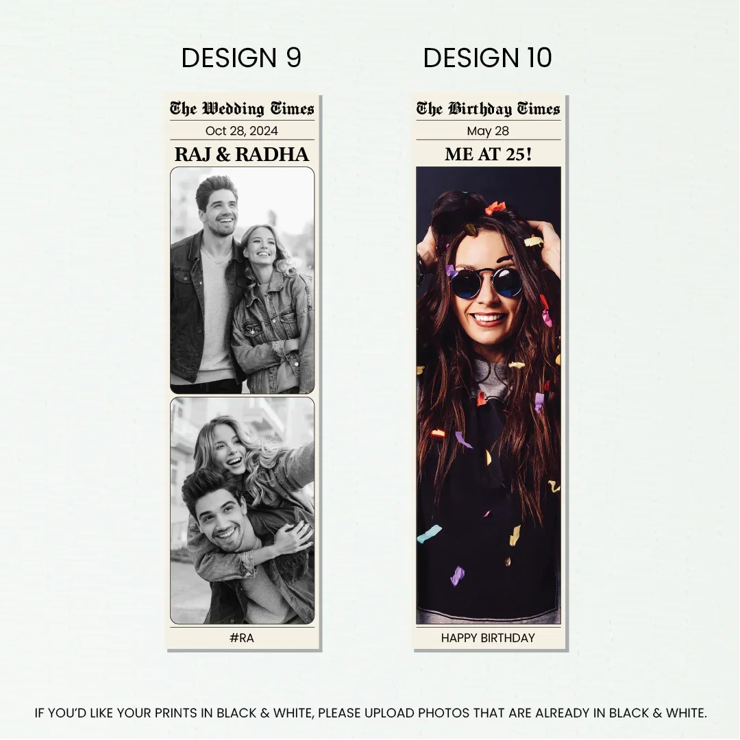 Personalized Photo Strips [Set of 3] - Luxe Magics