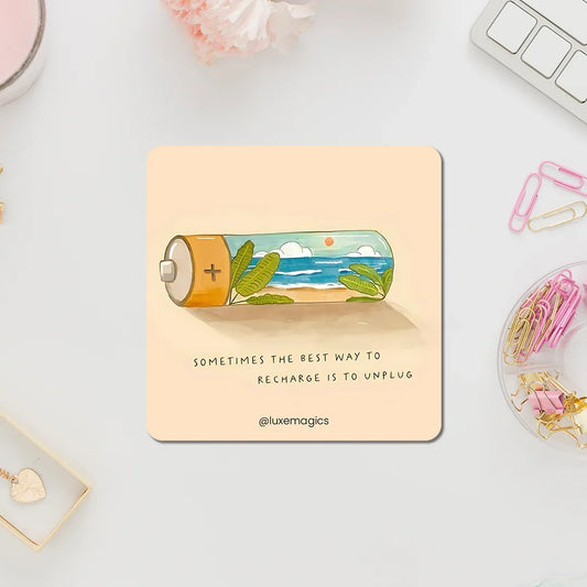 Recharge is to Unplug Fridge Magnet - Luxe Magics