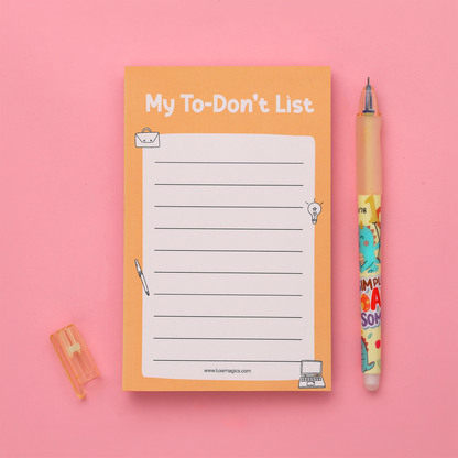 My To-Don't List Notepad