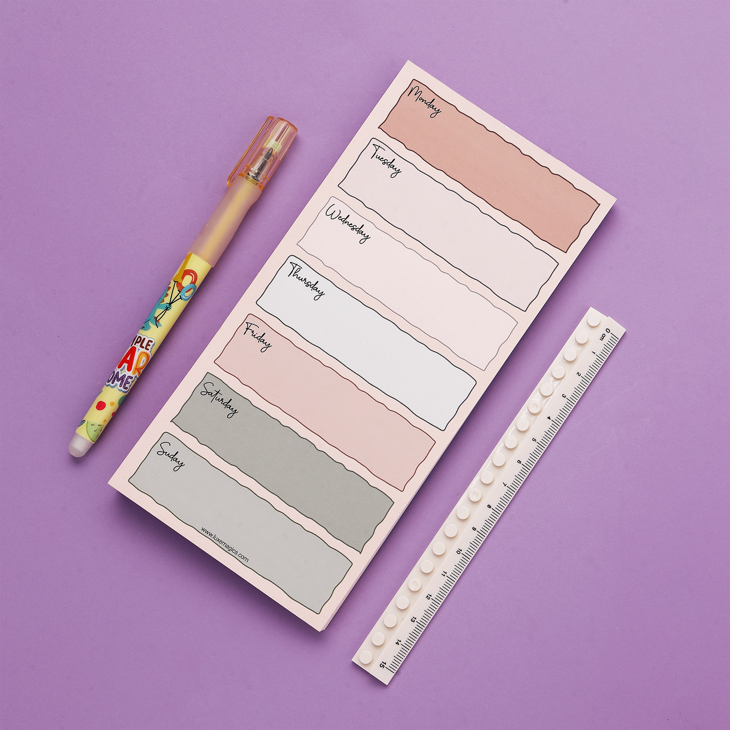 Weekday Color Block Notepad