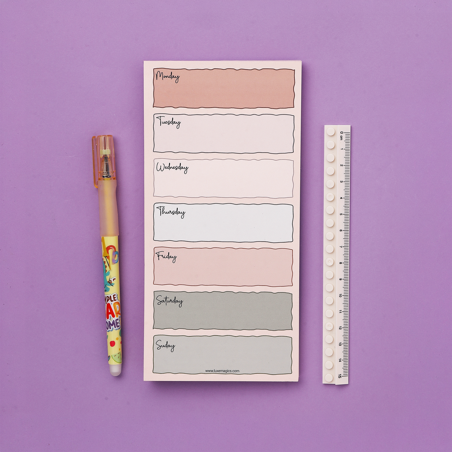 Weekday Color Block Notepad