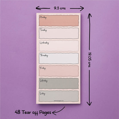 Weekday Color Block Notepad